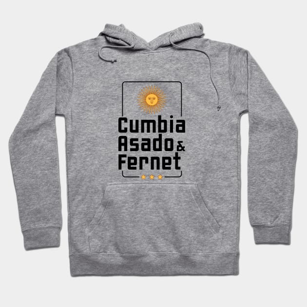 Cumbia, Asado & Fernet Hoodie by Argento Merch